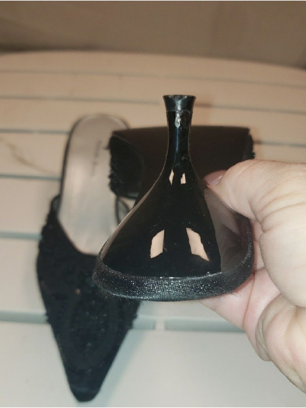 Amanda Smith Black Beaded Pointed Mules - 7 - Picture 6 of 8